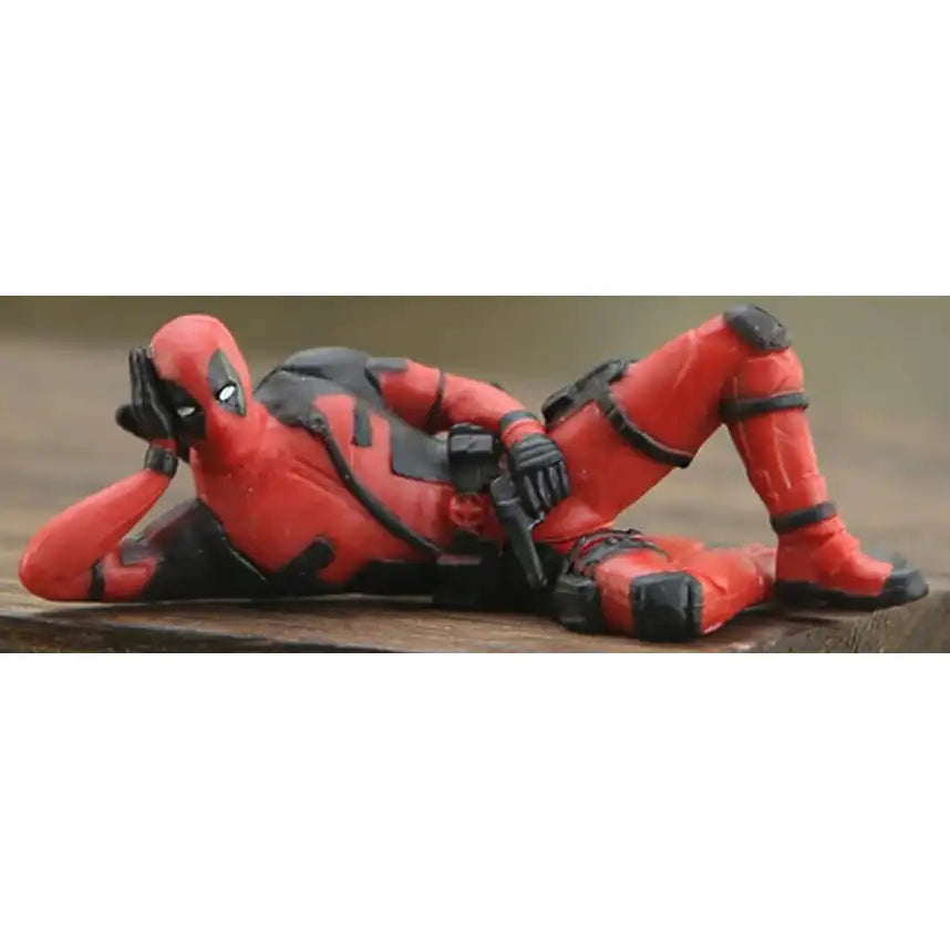 Deadpool laying down.
