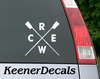 CREW Rowing Regatta vinyl car decal bumper sticker.  5