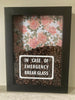 In Case of Emergency Break Glass - Coffee. Black Shadow Box Frame. Great Gift Idea for that coffee lover in your life.