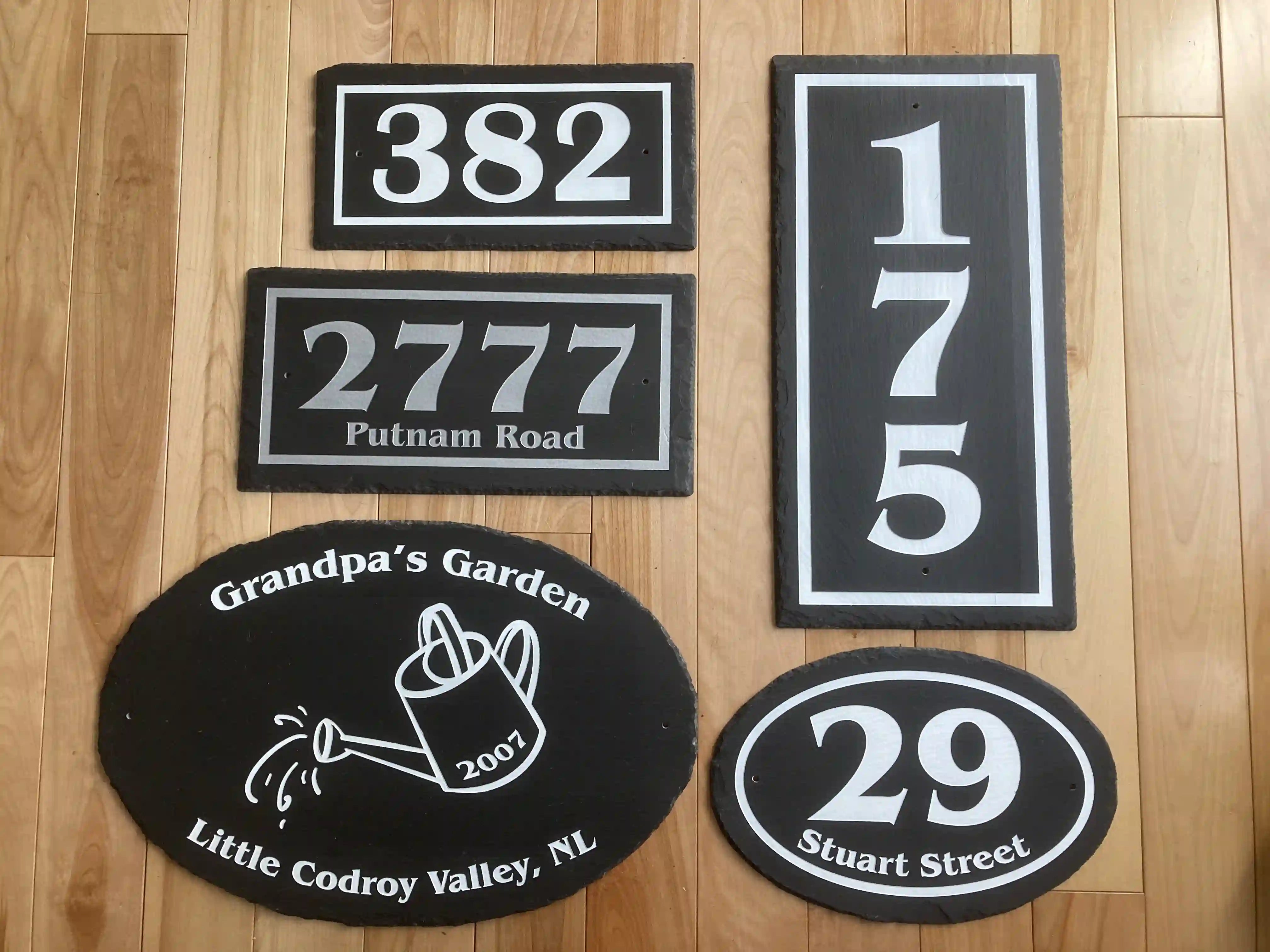 House Sign Slate Address Plaque - Rectangle