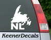 Newfoundland NL - Vinyl Car Decal Bumper Sticker  - White