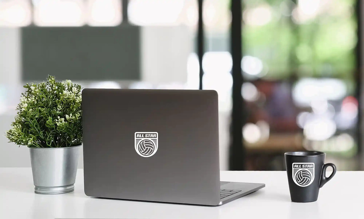 Allstar Vinyl Decal Stickers - Laptop - White
