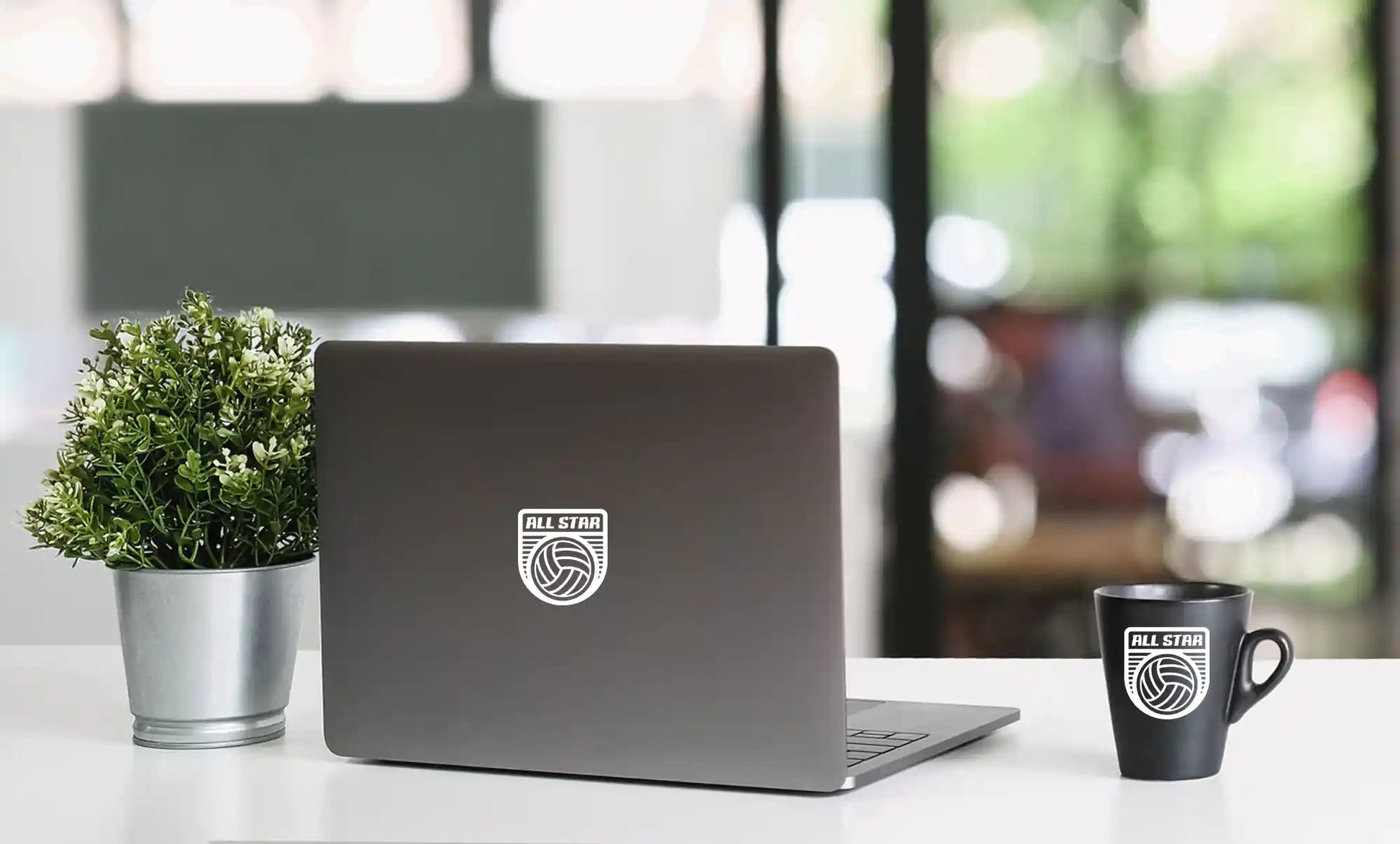 Allstar Vinyl Decal Stickers - Laptop - White