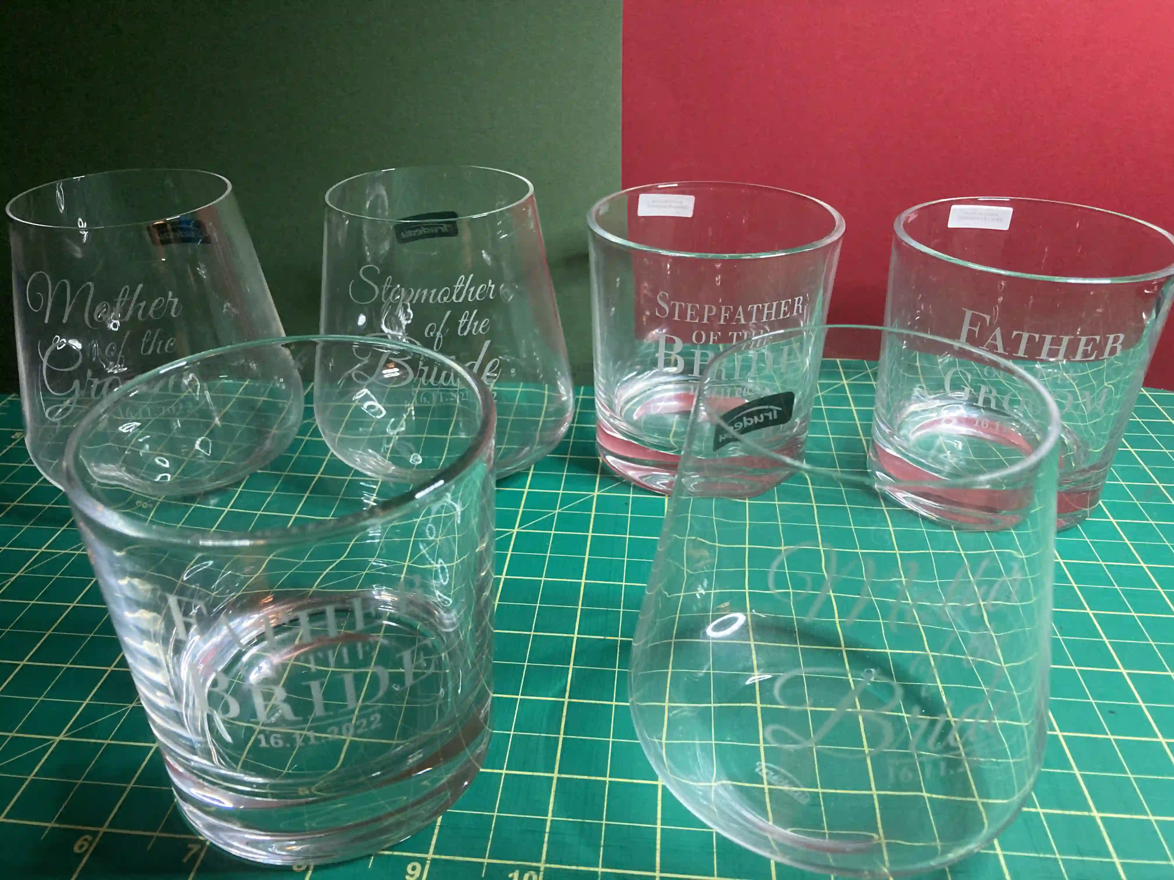 Wedding Party Glasses.