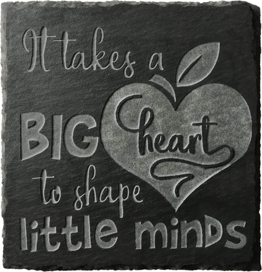 It takes a big heart to shape little minds. This slate coaster is the perfect gift for a teacher.