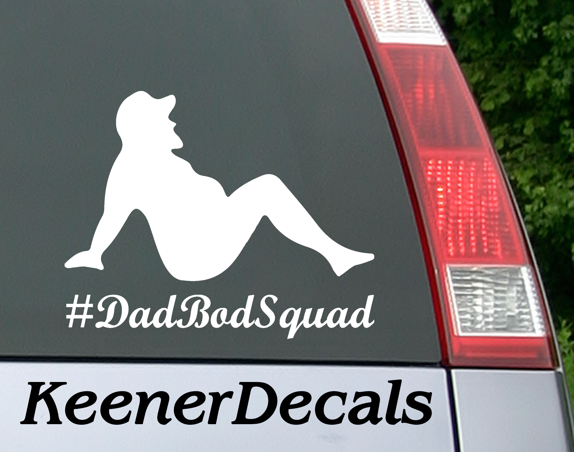 Dad Bod Squad funny car decal. Are you, or someone you know, apart of this elusive club? Get your membership vinyl emblem today.  5"W x 4"H Funny Car Decal, Car Sticker, Car Vinyl, Bumper Sticker, Vinyl Stickers, Vinyl Sticker.