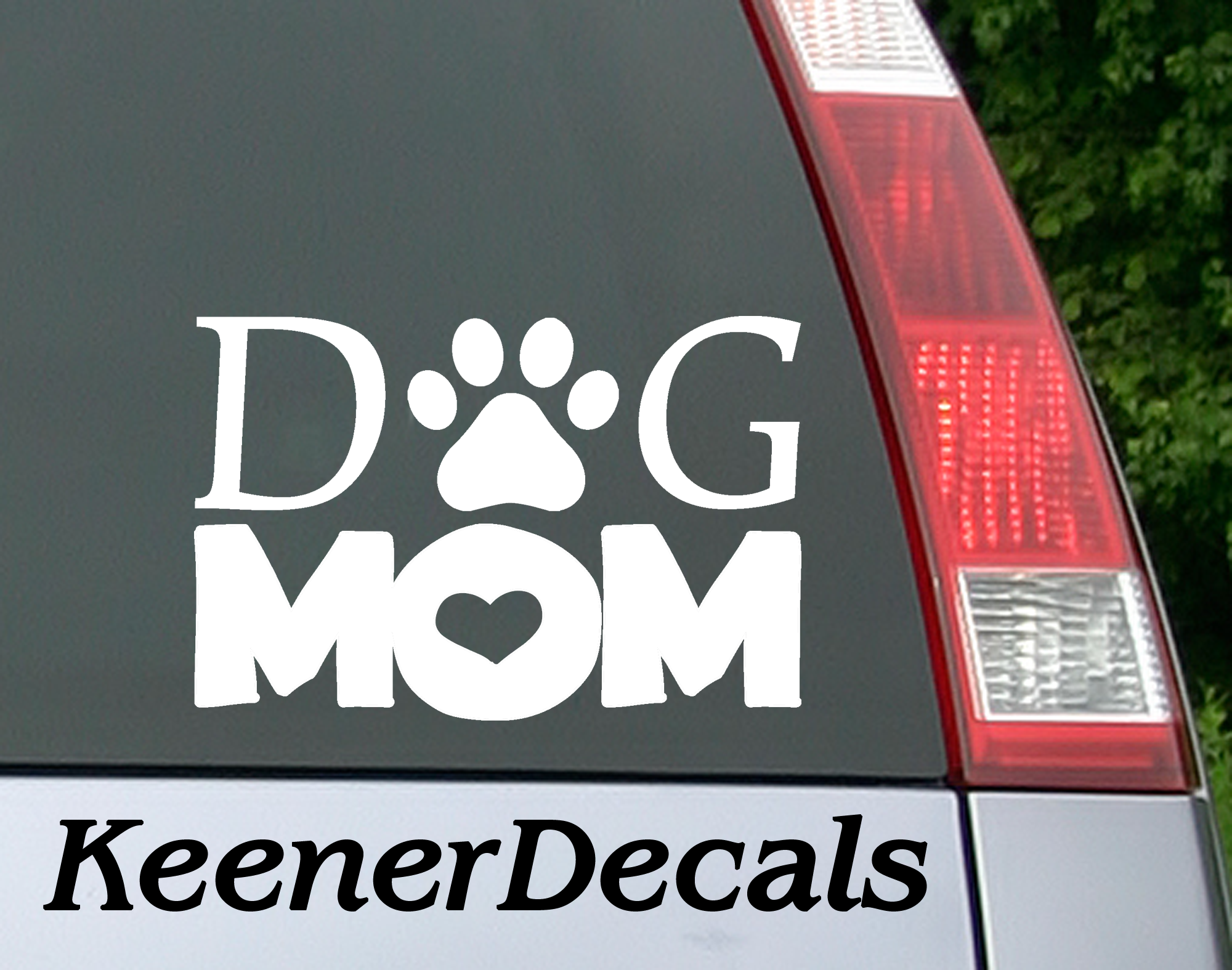 Dog Mom Vinyl Car Decal Bumper Sticker. Let the world owner you are a proud fur-baby Momma!  4.5"W x 3"H Funny Car Decal, Car Sticker, Car Vinyl, Bumper Sticker, Vinyl Stickers, Vinyl Sticker.