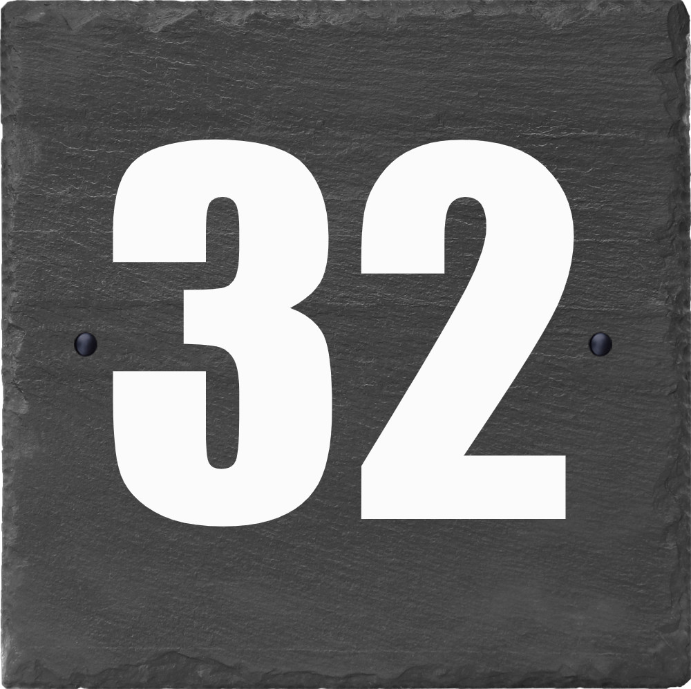 Design your own custom slate house sign! Slate color will not fade. High quality paint won't peel. Best House sign for any weather.