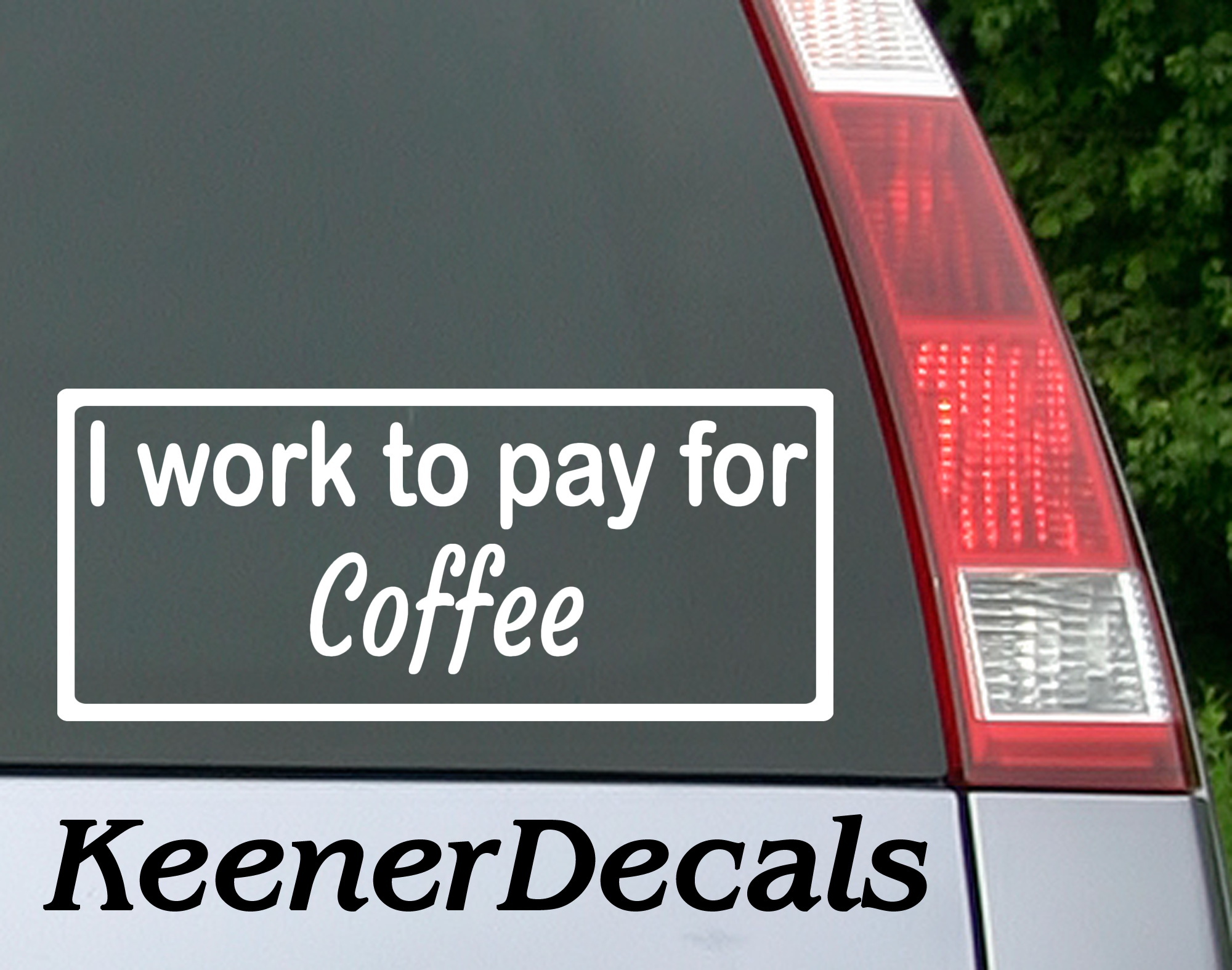 I work to pay for Coffee. Baseball? Football? You fill in the blank. This funny car vinyl decal bumper sticker will surely get a laugh out of your fellow drivers.  7"W x 3"H Funny Car Decal, Car Sticker, Car Vinyl, Bumper Sticker, Vinyl Stickers, Vinyl Sticker.