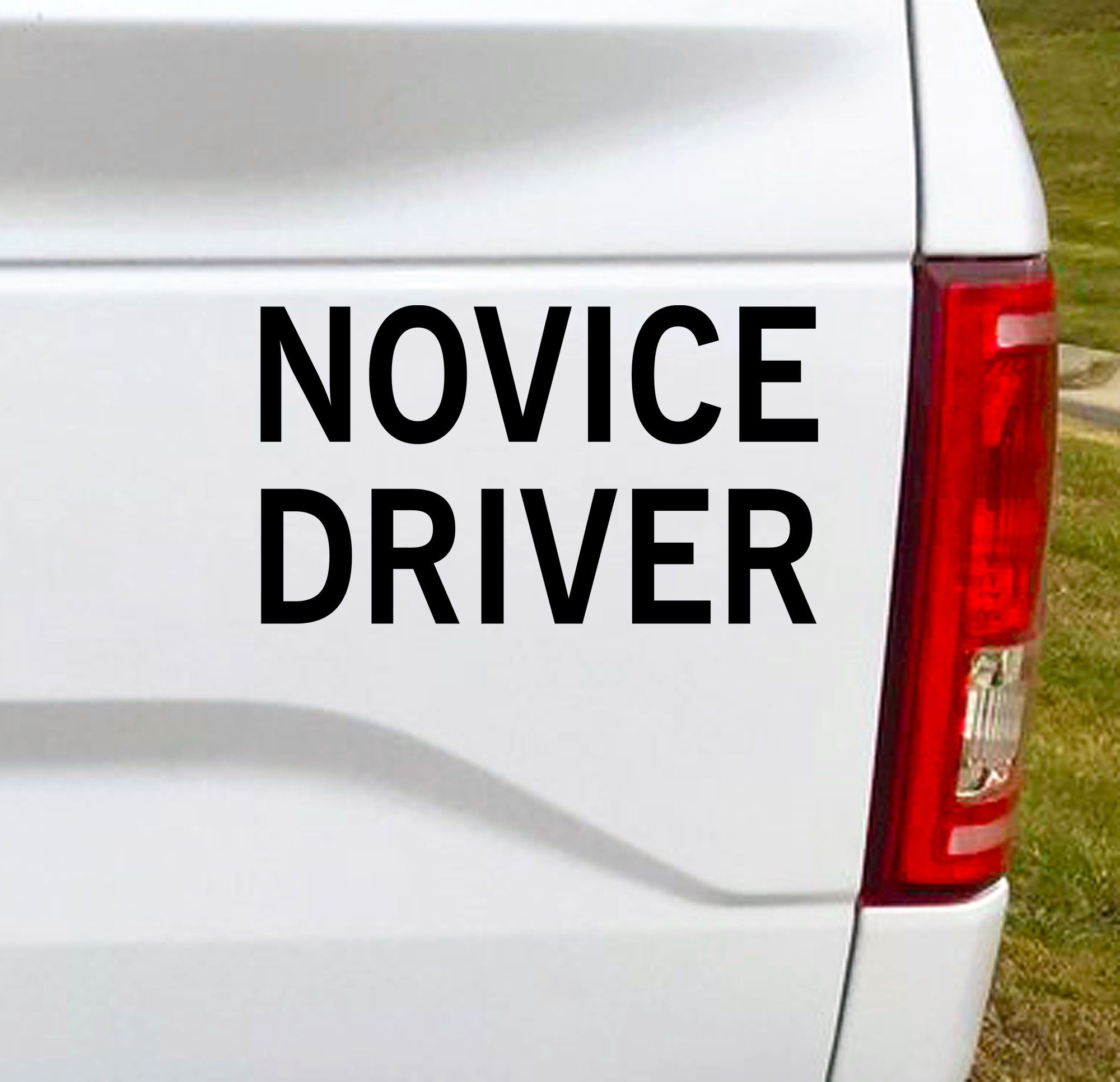 This Novice Driver car decal will inform your fellow drivers that there is a student driver behind the wheel. This should allow a little more patience and allow a little more distance between vehicles.  7"W x 4"H Vinyl Car Decal, Car Sticker, Car Vinyl, Bumper Sticker, Vinyl Stickers, Vinyl Sticker.