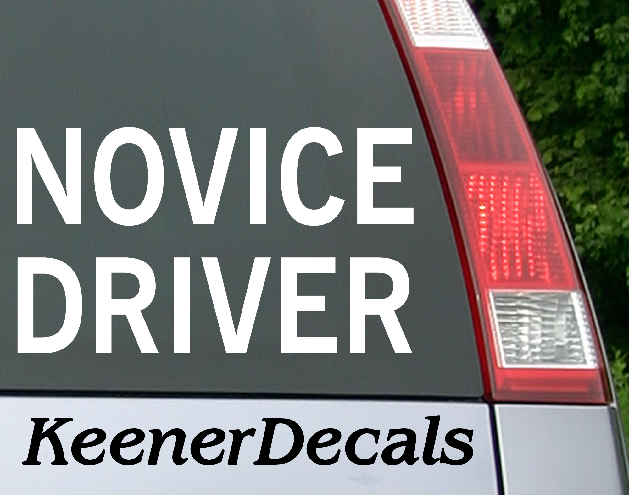 This Novice Driver car decal will inform your fellow drivers that there is a student driver behind the wheel. This should allow a little more patience and allow a little more distance between vehicles.  7"W x 4"H Vinyl Car Decal, Car Sticker, Car Vinyl, Bumper Sticker, Vinyl Stickers, Vinyl Sticker.