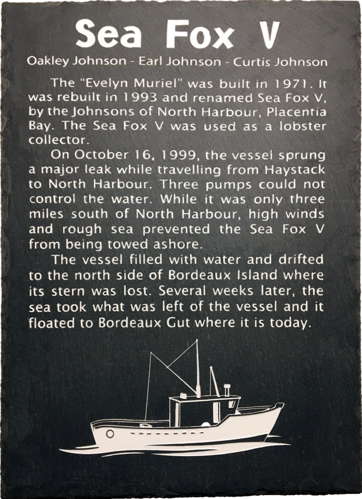 beautifully engraved Slate Plaque is made to last. It is an interior or exterior plaque with a specialty paint that will withstand the elements.