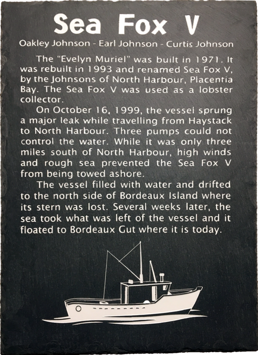 beautifully engraved Slate Plaque is made to last. It is an interior or exterior plaque with a specialty paint that will withstand the elements.