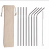 Load image into Gallery viewer, Eco-friendly 8-Pack of stainless steel, reusable drinking straws. Made with high-quality 304 stainless steel.