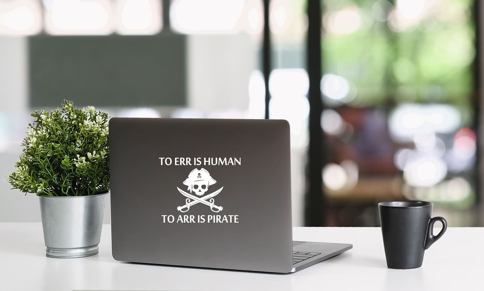 To ERR Is Human To ARR Is Pirate car decal is a humorous sticker for those who like pirates!  5"W x 4"H Car Decal, Car Sticker, Car Vinyl, Bumper Sticker, Vinyl Stickers, Vinyl Sticker.